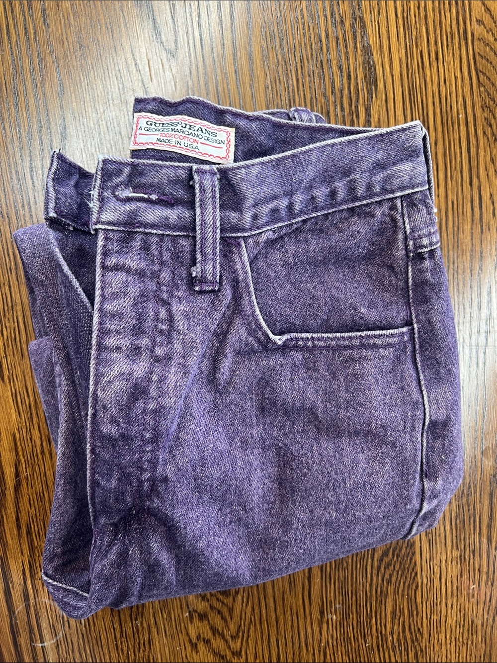 Guess Purple Washed Denim Jeans - Picture 3 of 4
